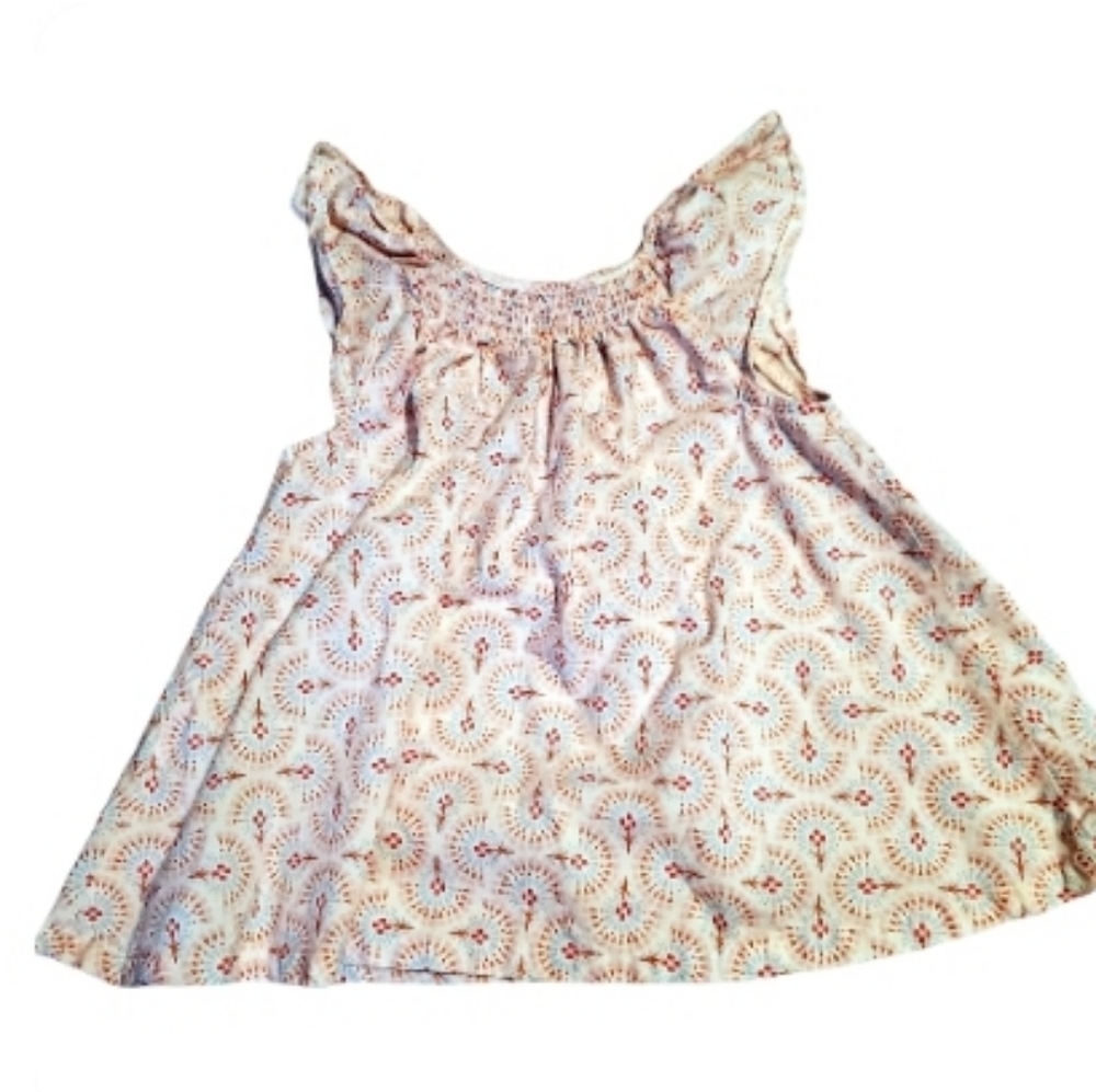 5/25 First Impressions Top Blouse Shirt Sleeveless  Cotton Ruffled Arms 3T